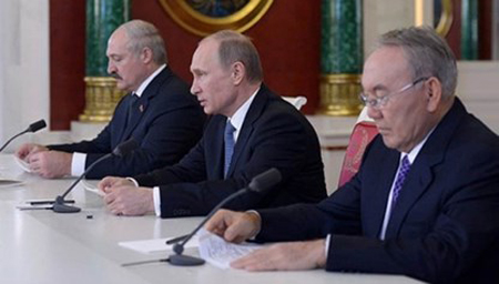 Các nhà lãnh đạo Nga, Kazakhstan và Belarus.